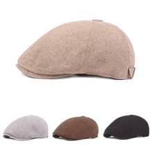 Кепка Peaked Повседневная защита от ультрафиолета хлопок лен плоский газетчик козырек наружные головные уборы