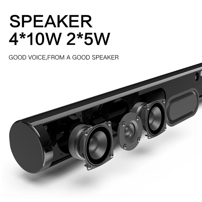 ТВ Беспроводной Bluetooth Саундбар съемный HiFi 3D объемный стерео сабвуфер