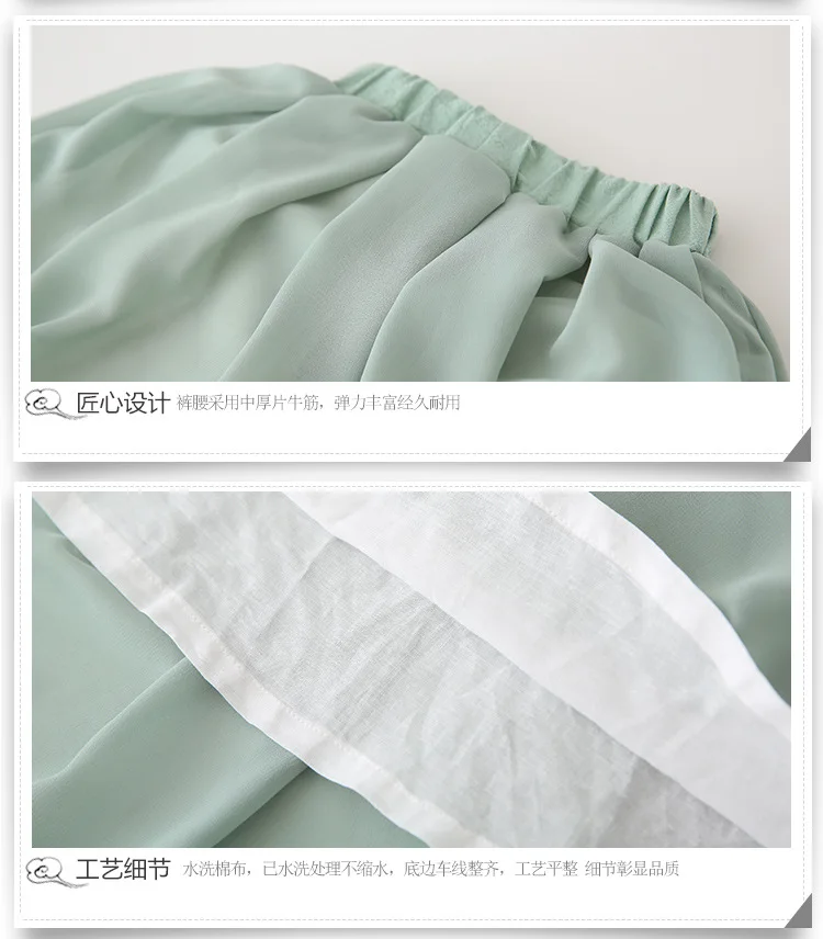 Hanfu/костюм для девочек в китайском стиле; сезон лето-осень; костюм Hanfu для девочек; Детский костюм в стиле Тан; шифоновое платье; комплект для детей-подростков