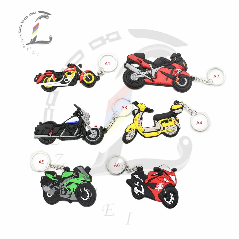

New Fashion Off Road Motorcycles Model Keyring Keychain For Yamaha Suzuki Honda Kawasaki Duckti Mountain bike Car rubber