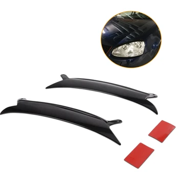 

Car Headlight Eyebrow Sticker Decoration Headlight Cover Eyelids for V-Olkswagen Scirocco Gts 2008-2017 Black