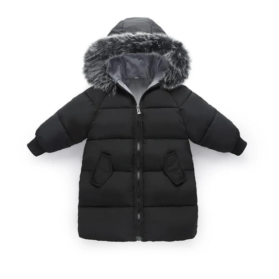 Зимняя одежда для детей зимняя куртка для маленьких мальчиков и девочек, пальто г., модные детские хлопковые куртки черные пальто для детей 1, 2, 3, 4, 5, 6 лет