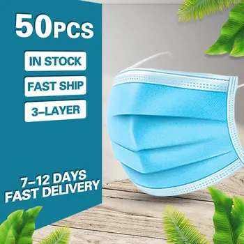 

Disposable Face Masks 3 Layers Mask Breathable Masks Face Mouth Masks Elastic Ear Loop Disposable 3-Ply Filteration Cotton Mask