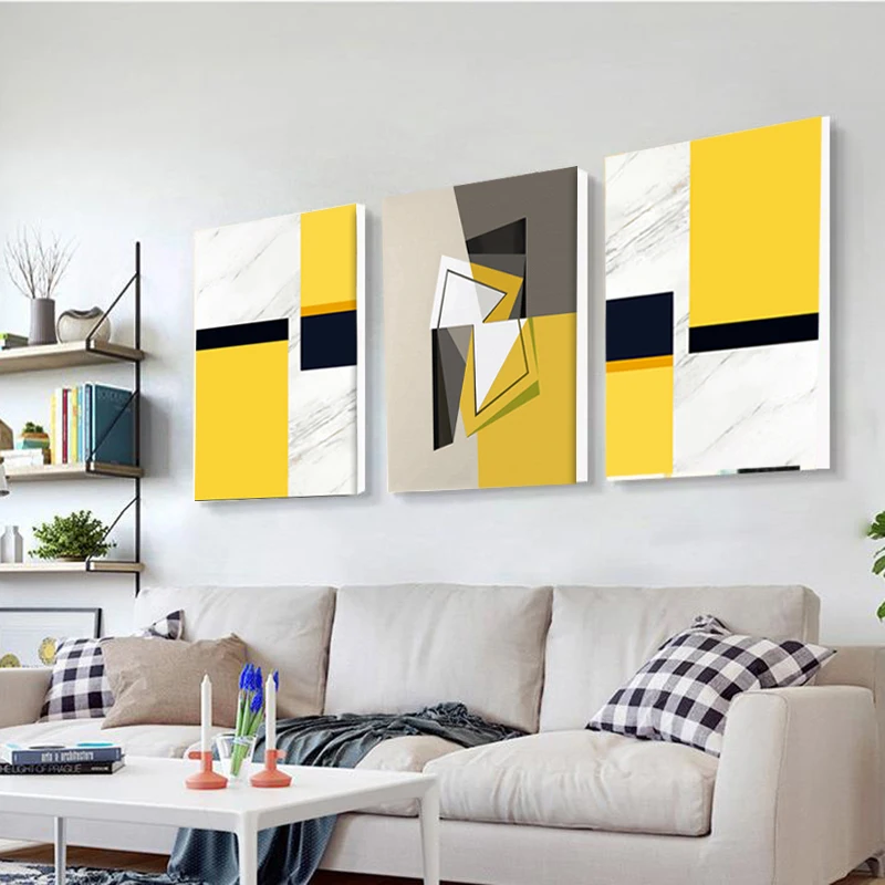 yellow abstract art
