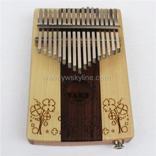 17 клавиш калимба, Массивная древесина клена+ Корпус из красного дерева «пианино для больших пальцев» музыкальный инструмент Kalimba аксессуары с звукоснимателем