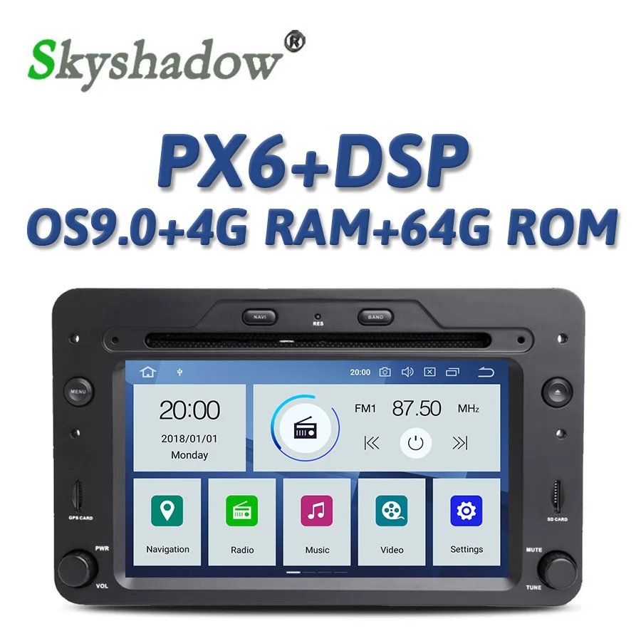 Best PX6 DSP IPS Android 9.0 4GB +64GB +6Core Car DVD Player GPS Map RDS RADIO Bluetooth For Alfa Romeo Brera 159 Sportwagon Spider 0 Best PX6 DSP IPS Android 9.0 4GB +64GB +6Core Car DVD Player GPS Map RDS RADIO Bluetooth For Alfa Romeo Brera 159 Sportwagon Spider 0
