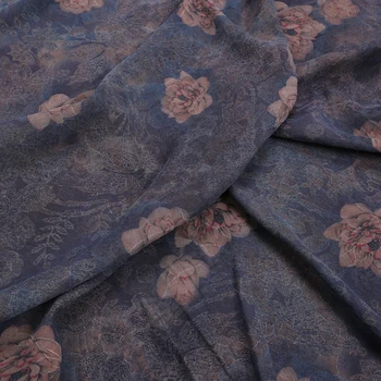 

scoped White jacquard cloud fabric pure mulberry silk