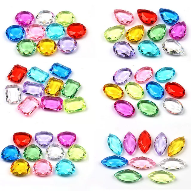 30Piece Pirate Treasure Hunt Kids Toys Boys Girls Multi-Colored Diamond Gems Jewels Jewelry Speelgoed Meisjes Party Favors 4