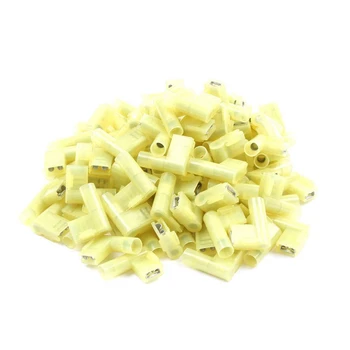 

100Pcs Fldny5.5-250 Nylon Brass Logo Female Terminal Insulated Wire Connector Awg12-10 4-6Mm2 Fldny CNIM Hot