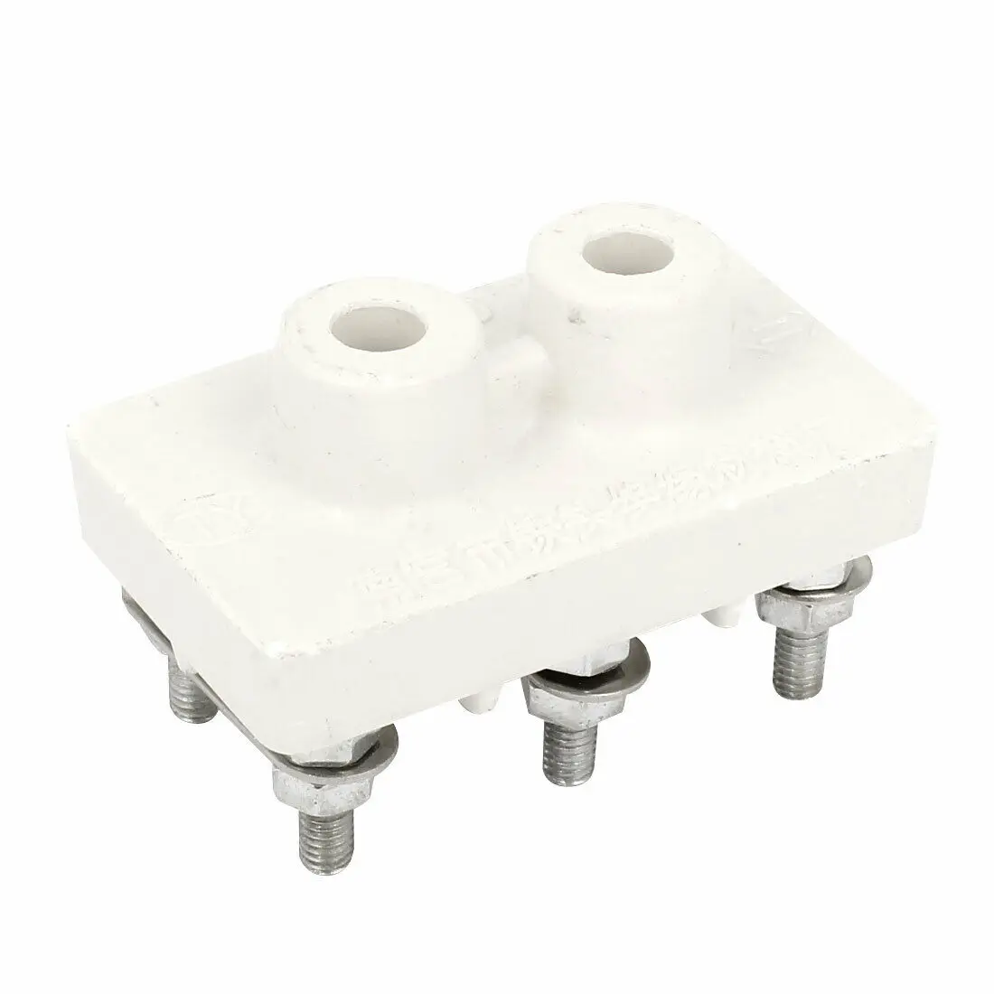 

White Ceramic Cover Tual Rows 6 Positions Single Phase Barrier Terminal Block