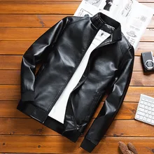 Новая мужская кожаная куртка Корейская мотоциклетная куртка трендовая плюс бархатная Толстая Повседневная меховая кожаная куртка Мужская размера плюс утолщенная куртка