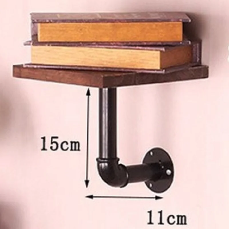 Американская Ретро железная труба из цельного дерева, декоративная полка, промышленная деревенская, для внутреннего магазина, ресторана, кухни, ванной комнаты, настенная доска, Декор