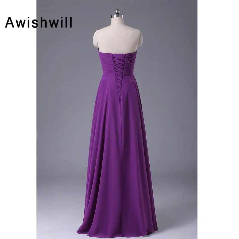 blue ball gown Fashion Purple Long Dress Party for Wedding Sweetheart Beadings Chiffon Lace-up Floor Length Plus Size Evening Dress Formal Gown long sleeve formal dresses & gowns