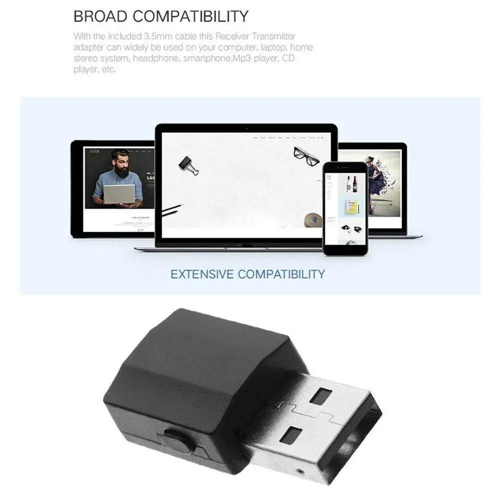 Bluetooth 5,0 аудио приемник передатчик мини стерео Bluetooth AUX RCA USB 3,5 мм разъем для ТВ ПК автомобильный комплект беспроводной адаптер