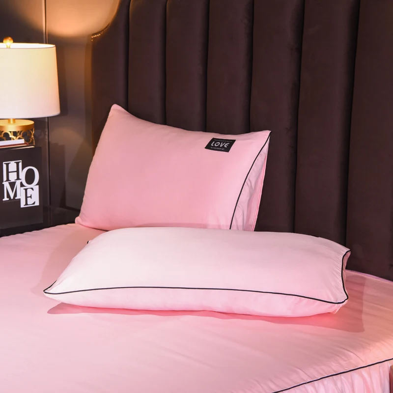

Free shipping 100% nature mulberry Silk pillowcase pillow case for healthy standard queen king multicolor Healthy Sleep 48x74cm