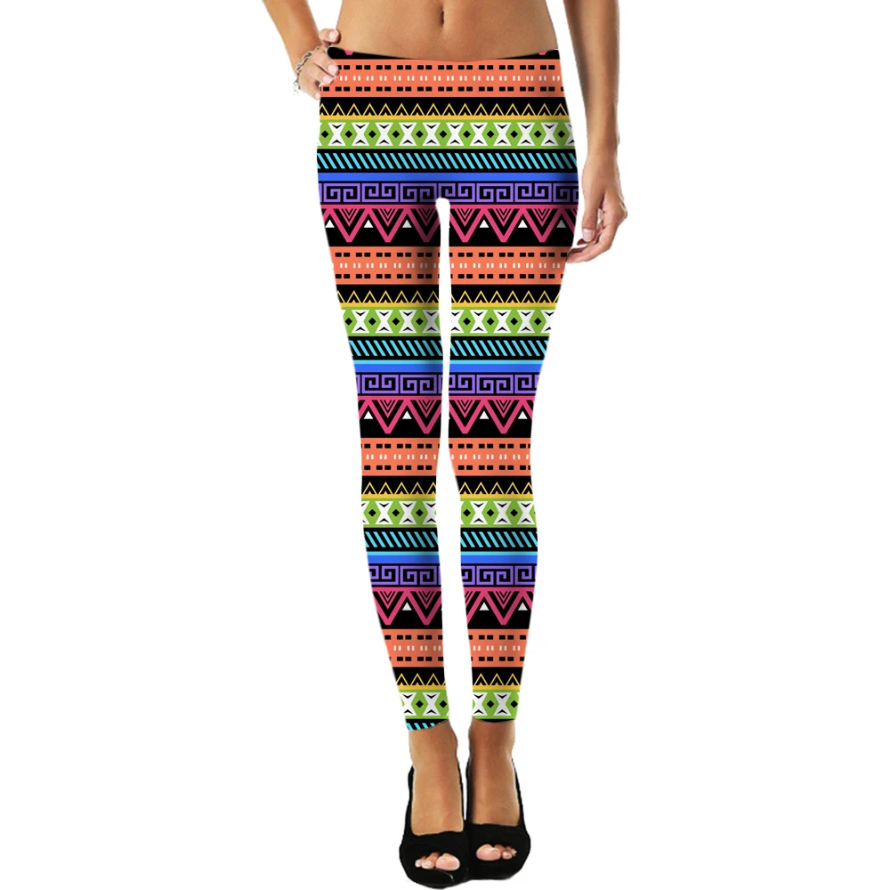 Women Leggings Fashion 3D Digital Printing Bohemian Totem Leggings Sexy Elastic Female Skinny Leggings Harajuk DDK7