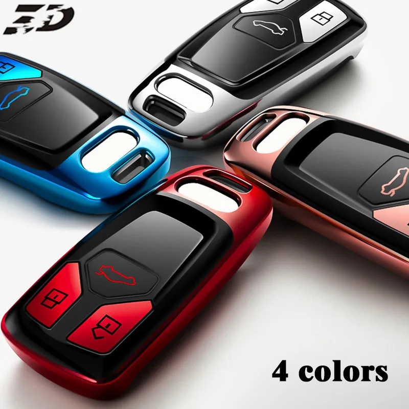 Чехол из ТПУ для автомобильных ключей для Audi A6 A4 A5 S4 S5 B9 8W Q7 4M Q5 TT TTS RS купе родстер умный пульт дистанционного управления брелок для ключей