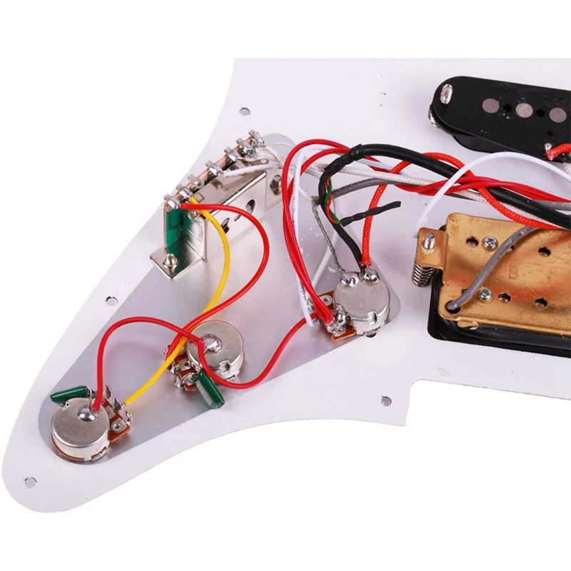 Гитара Pickguard 3-Ply SSH загружен Prewired Humbucker Pickguard набор звукоснимателей для Fender Strat ST электрогитара Red Pearl