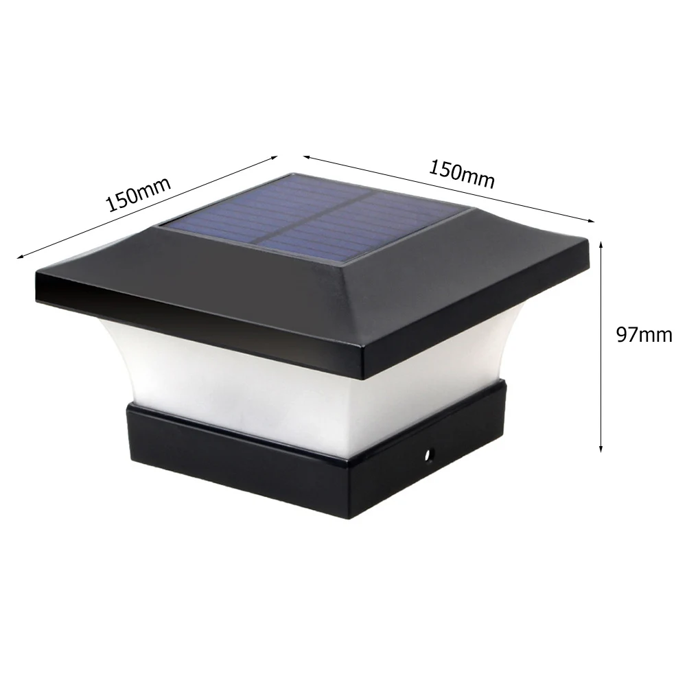 6LED солнечный светильник Открытый Солнечный настенный забор Водонепроницаемый