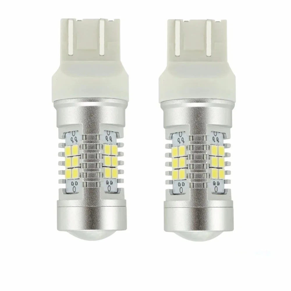 

2Pcs/lot T20 7443 W21/5W LED Bulbs 6W 12V Car Lamp Bulbs Red Amber Yellow White For Turn Signal Reverse Indicator