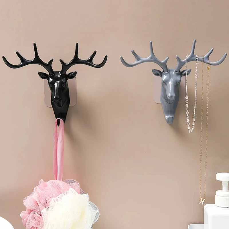 Appendiabiti Da Parete Vintage Testa Di Cervo Corna Supporto Da Parete Per Vestiti Cappello Sciarpa Portachiavi Appendiabiti Decorazione Da Parete