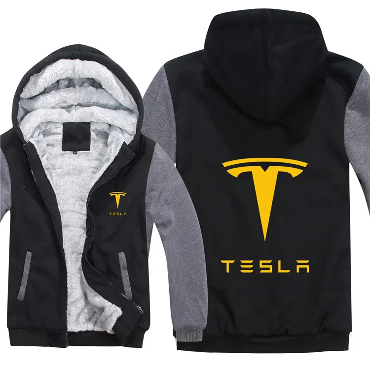 Зимние толстовки с капюшоном «Tesla» мужское модное пальто шерстяной подклад куртки толстовки с теслой с капюшоном мужские пальто HS-013
