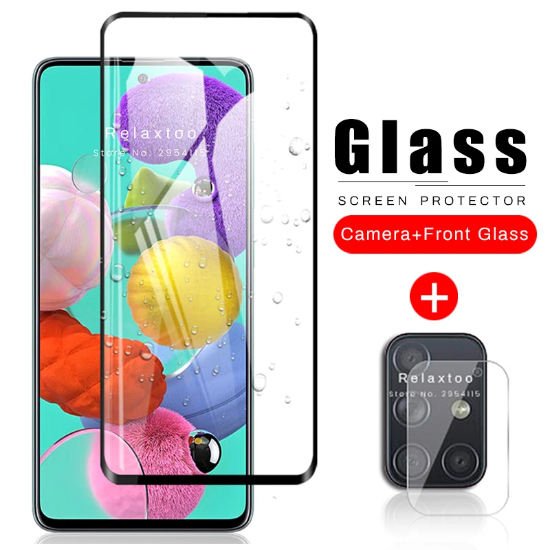 

2 in 1 camera glass for samsung a51 2019 protective glass for samsung galaxy a51 a71 a 51 71 a515f a715f display tremp film 9h