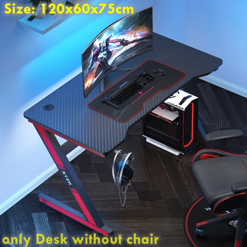 

120x60x75cm Simple Game Table Black Computer Desk Home Desktop Table Office Desk Gaming Table Z Useful Desk Hotsale Study Table