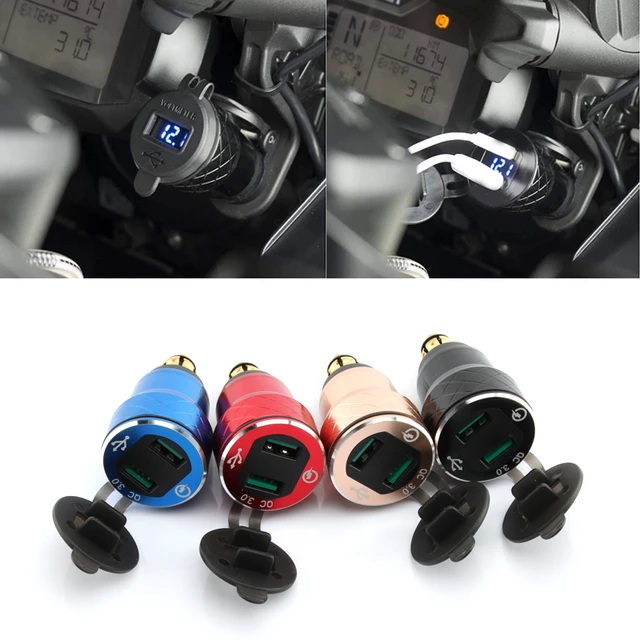 For BMW R1250GS 40th Anniversary Edition 1250 GS LC ADV QC3.0 Dual USB  Motorcycle Charger Plug Socket Cigarette Lighter Adapter - AliExpress