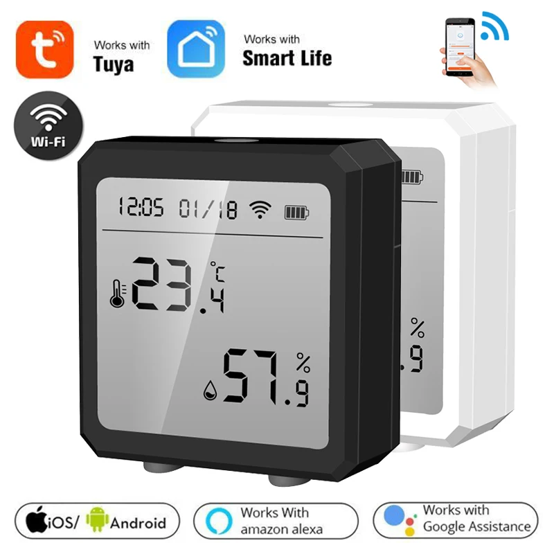 Tuya Wifi Temperature Humidity Sensor Indoor Hygrometer Thermometer