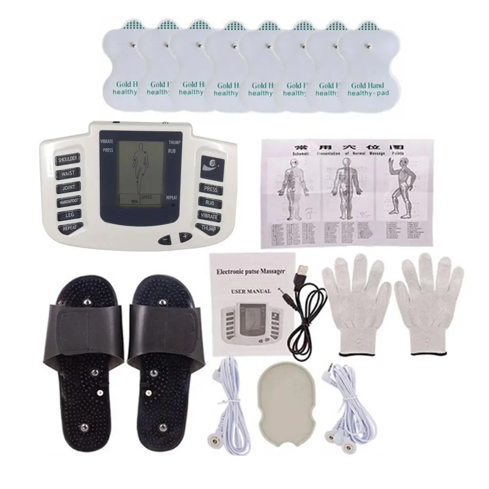 

Therapy Acupuncture massage machine Electrical Muscle Stimulator Russian English vision Body foot hand Massager Slimming device