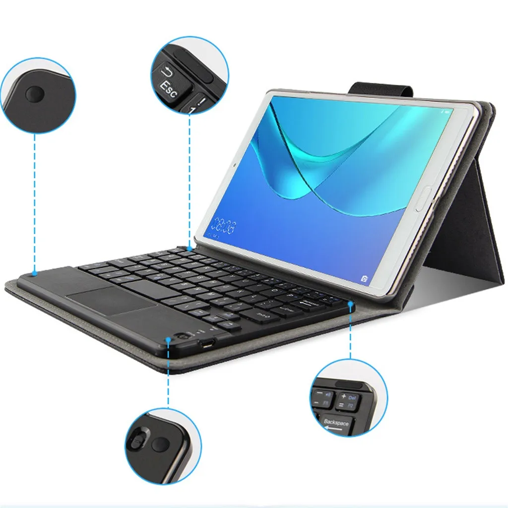 8,4 дюймов Медиа Pad Съемная клавиатура Bluetooth чехол для huawei M5 флип кожаный чехол Broadcom чип Bluetooth версия 3,0