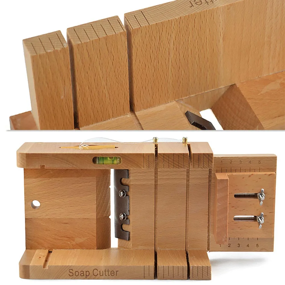 

Loaf Soap Mould Silicone Wooden Mold Soap Making Tools Slicer Cutter DIY Carfts SNO88