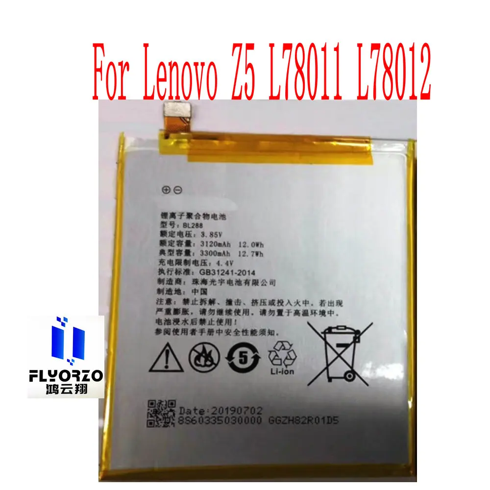 

Brand New High Quality 3300mAh BL288 Battery For Lenovo Z5 L78011 L78012 Mobile Phone