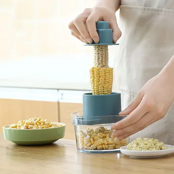 

Corn Stripper Planed Corn Kernels Cutter Cob Remover Corn Shaver Manual Threshing Machine for Household Kitchen Accessories