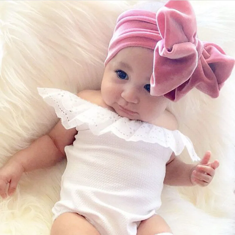 

Gold Print Gold Velvet Big Bowknot Headband For Children Soft Elastic Infant Wide Side Hair Bands Hair Accessories Wholesale