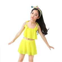 Детское платье для девочек; Купальник; Красивая охлаждающая одежда для плавания