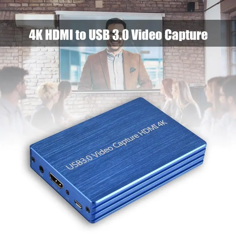  HDMI to USB 3.0 60fps 4K Video Capture Card Dongle 1080P HD Video Recorder Grabber for OBS Capturin
