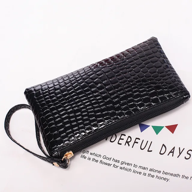 PU Leather Clutch Bags  Handbag Zipper Business Man Purse Wrist Strap Hand Bag ID Card Holders Cash Wallet Ladies purses bolsas 5