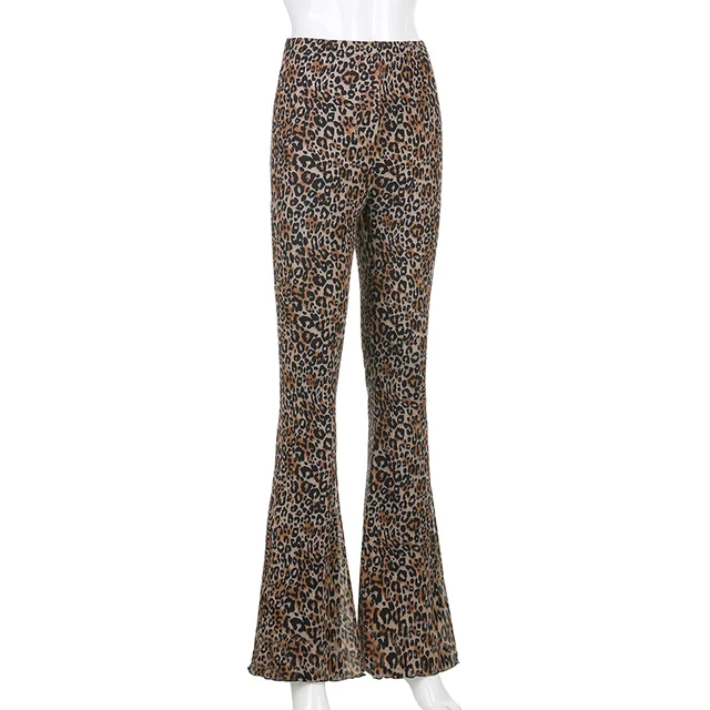 Leopard Pattern Flare Pants 