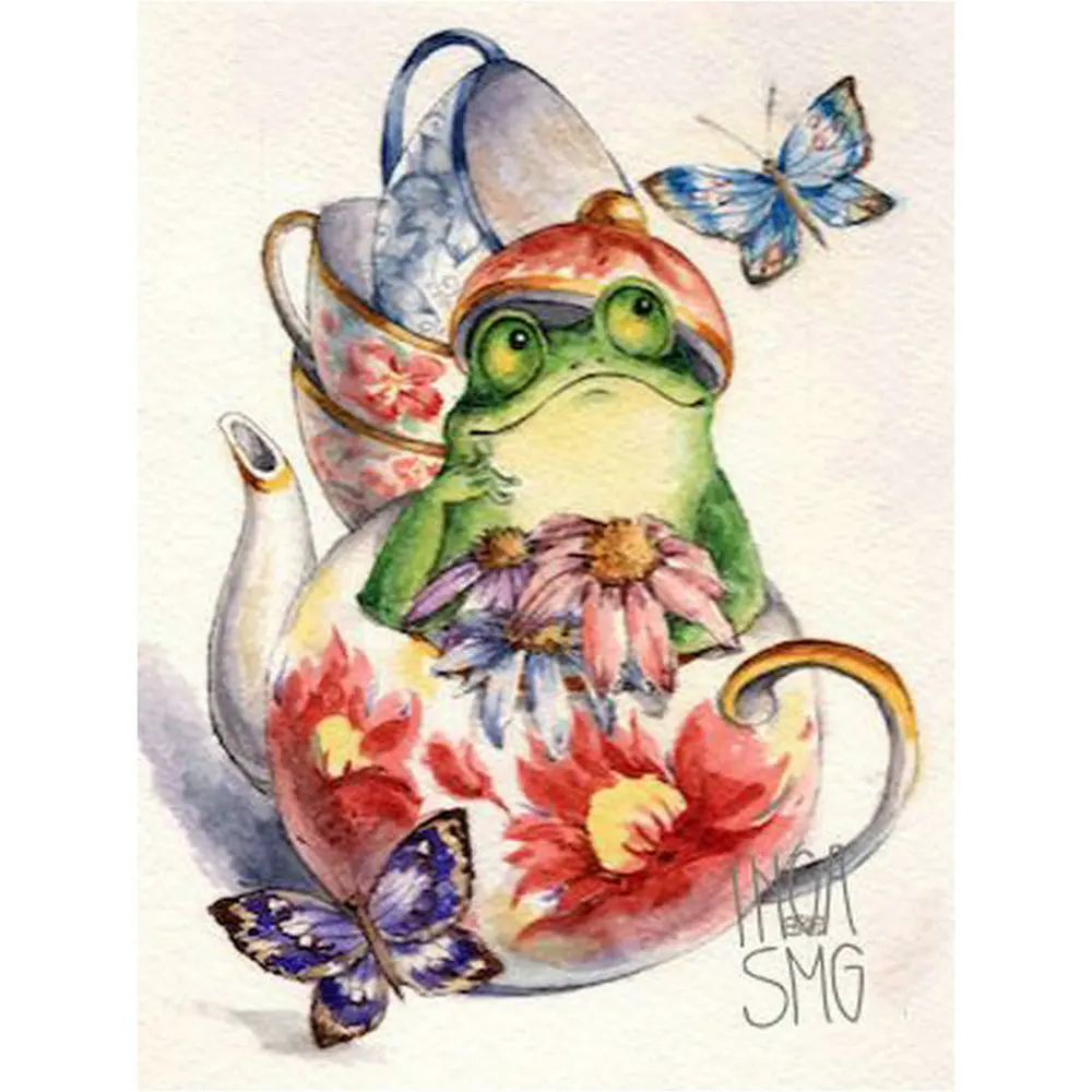 Алмазная картина dream Frog и горшок полный квадратный круглый бриллиант 5D DIY Вышивка