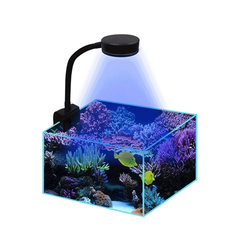 Srfghjs Luz de pecera Acuario de luz LED 18W Luces del Agua de mar de Agua Salada con iluminación 3W Chips for Marine Coral Reef Fish Tank Nano Color : 18W Reef Light 