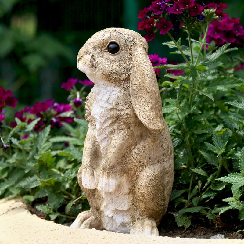 Statue de lapin en forme de Sculpture, décoration de jardin