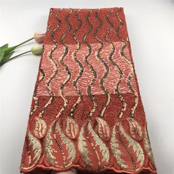 

African Lace Fabric 2019 High Quality African French Net Laces With Sequins Embroidery Tulle Lace For Dresses