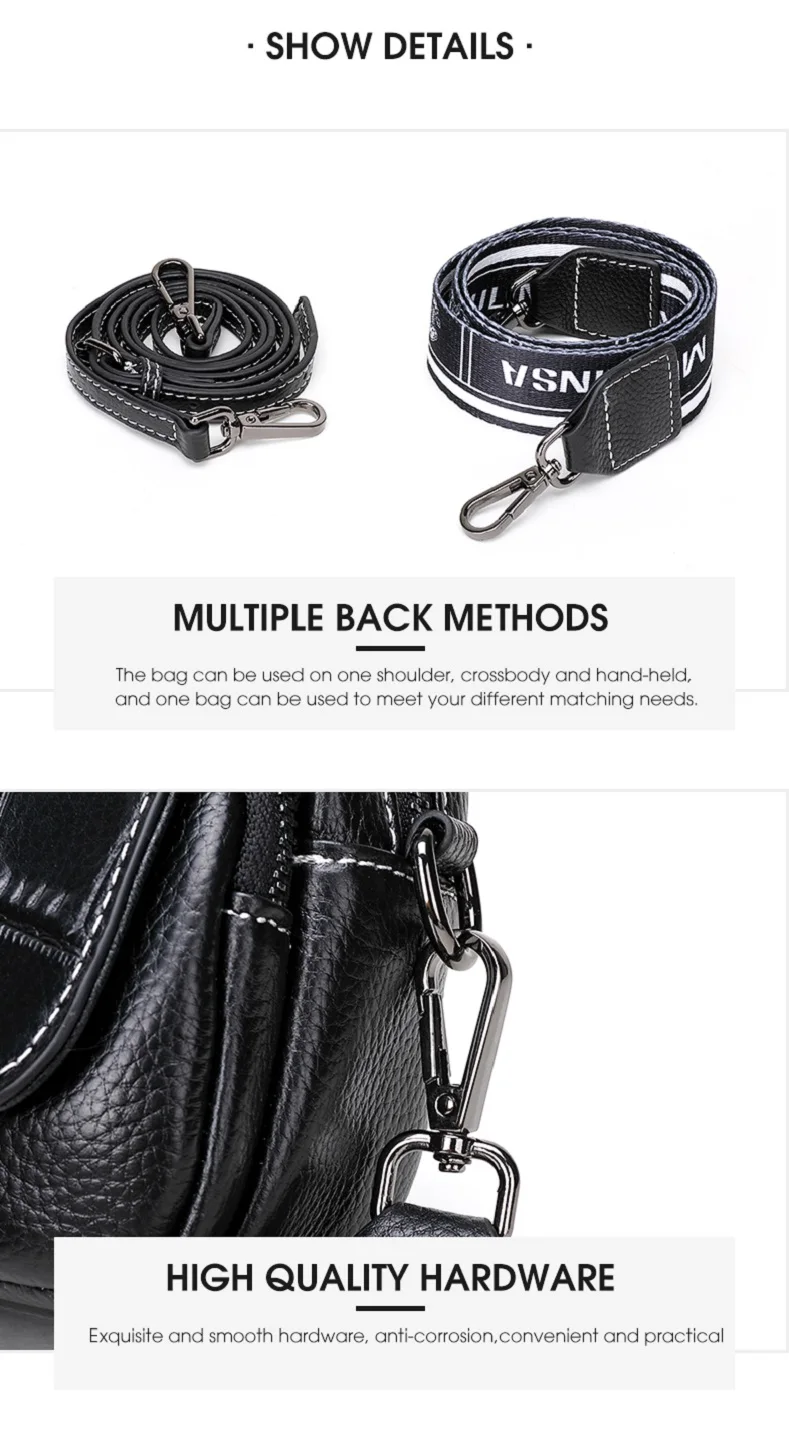 BISON DENIM, натуральная кожа, женская сумка на плечо, высокое качество, женская сумка, 2 ремешка, сумки через плечо для девочек, B1871