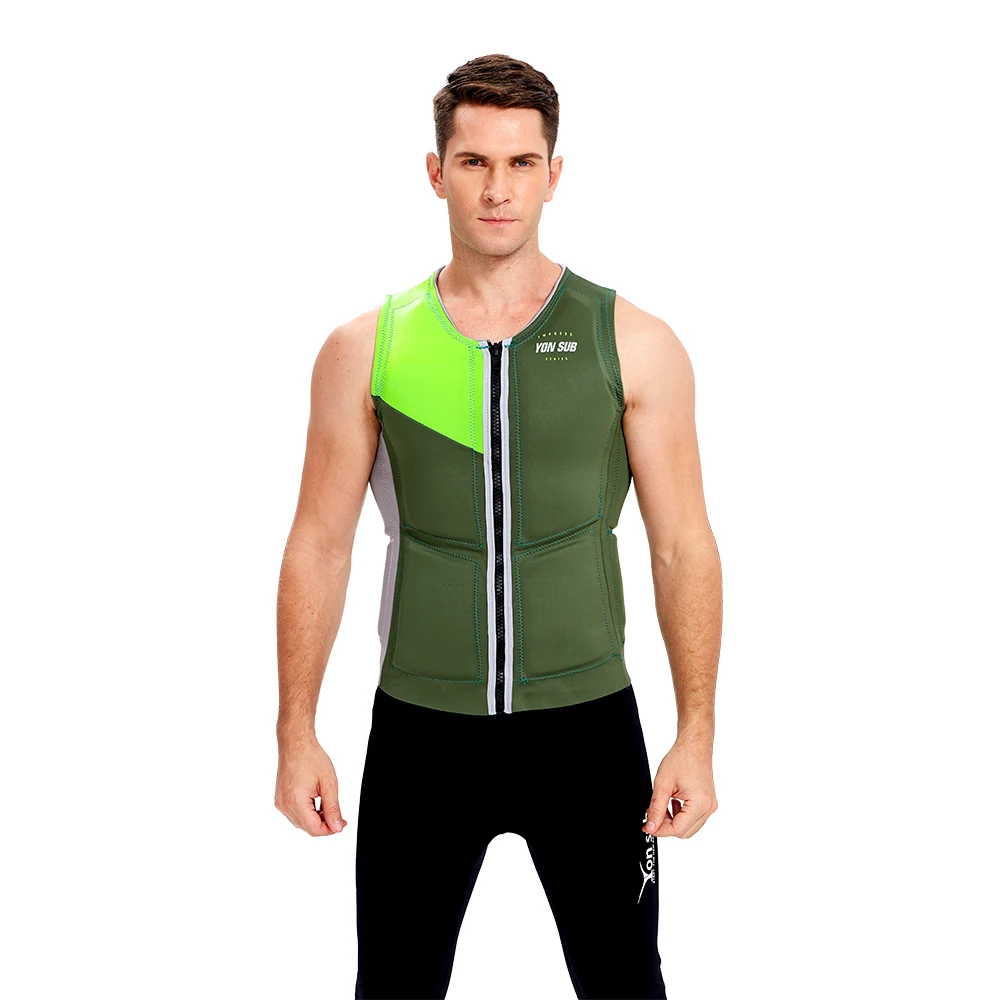 

Neoprene Surfing Kayak Life Jacket Vest Adult Snorkeling Vest Water Skiing Equipment Men anticollision Life vests For Swimming
