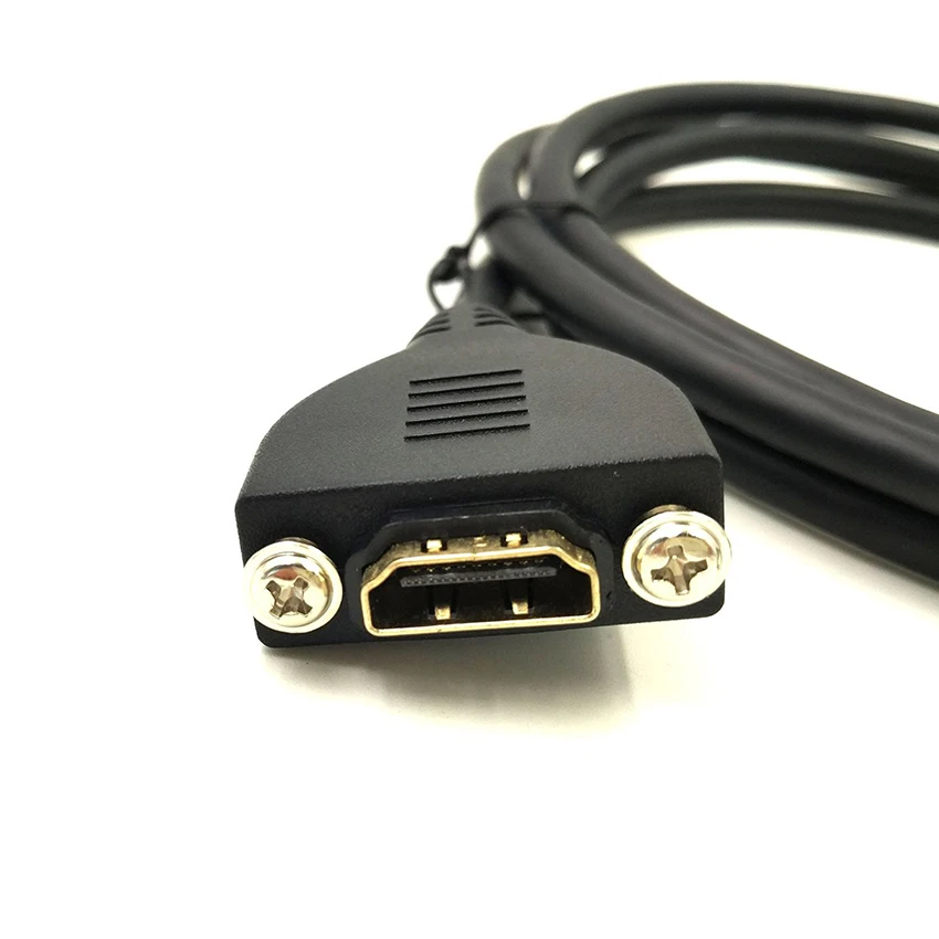 HDMI кабель для монтажа на панель позолоченный Высокоскоростной с винтами папа