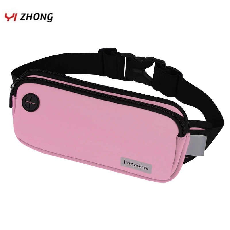 

Unisex Fanny Pack for Headphone Plug Phone Reflective Sport Waist Band Bag Pack for Fitness Jogging Marathon Waterproof Bags