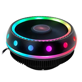 

CPU Cooler Radiator Desktop Computer Colorful Light Cooler Heat Dissipation High Efficiency Aluminum Fan Quiet RGB LED Fan