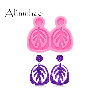 

DY0714 S/M/L Super Glossy Pot Leaf hemp Earring mould Resin Silicone Mold DIY Epoxy Mould Decoration Keychain
